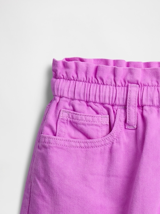 Image number 3 showing, Kids High Rise Relaxed Pull-On Denim Shorts