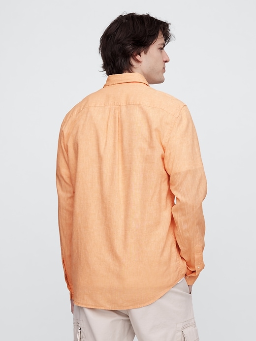 Image number 2 showing, Linen-Blend Shirt in Standard Fit