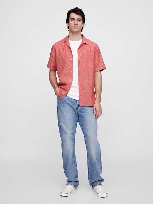 Image number 3 showing, Linen-Blend Vacay Shirt in Standard Fit