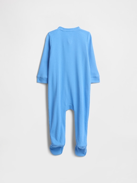 Image number 2 showing, Baby Ribbed Two-Way Zip One-Piece