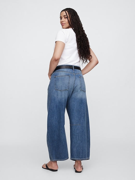 Image number 6 showing, Mid Rise Horseshoe Crop Jeans