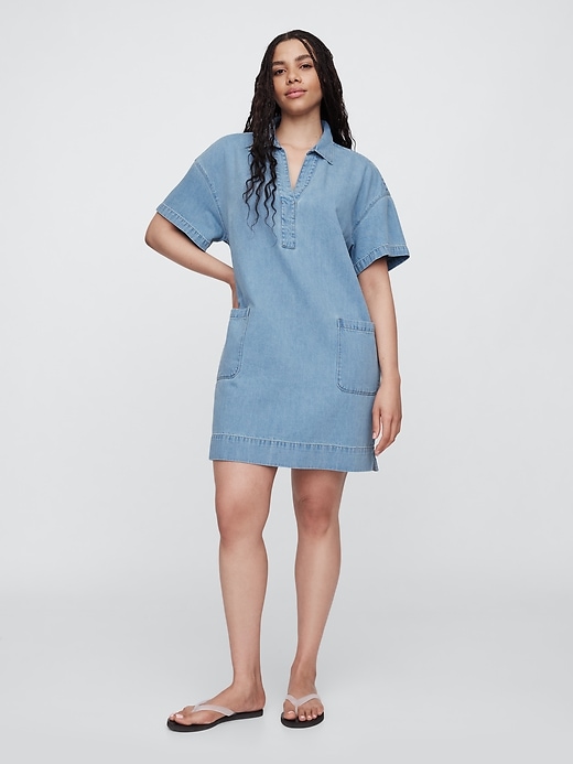 Image number 4 showing, Oversized Denim Shirtdress