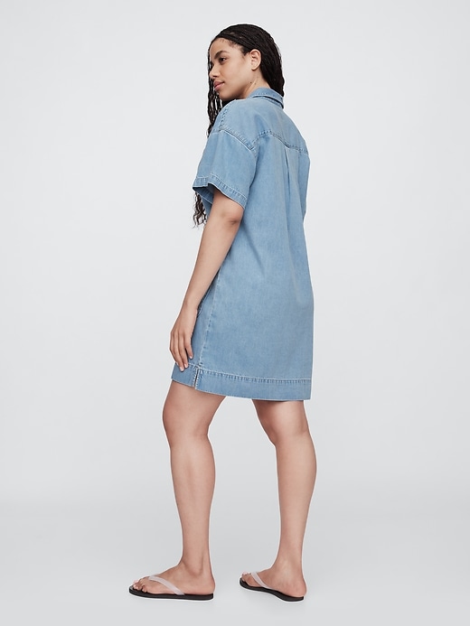 Image number 5 showing, Oversized Denim Shirtdress