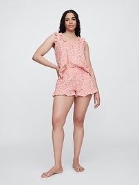 Poplin Ruffle PJ Shorts