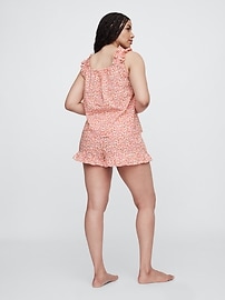Poplin Ruffle PJ Shorts