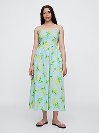 Seersucker Stripe Midi Dress