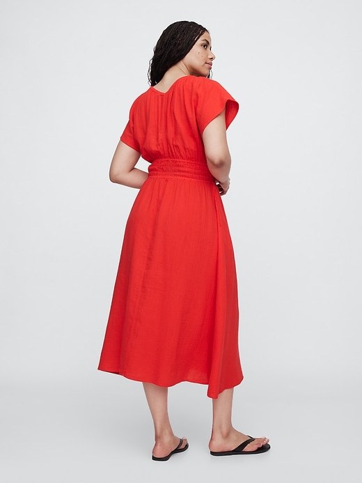 Image number 5 showing, Smocked V-Neck Maxi Dress