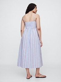 Seersucker Stripe Midi Dress