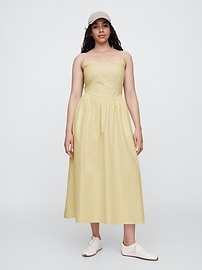 Print Scoopneck Midi Dress