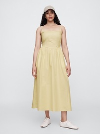 Print Scoopneck Midi Dress