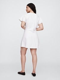 Denim Flutter Sleeve Mini Dress