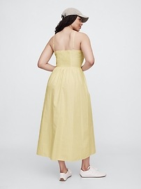 Print Scoopneck Midi Dress