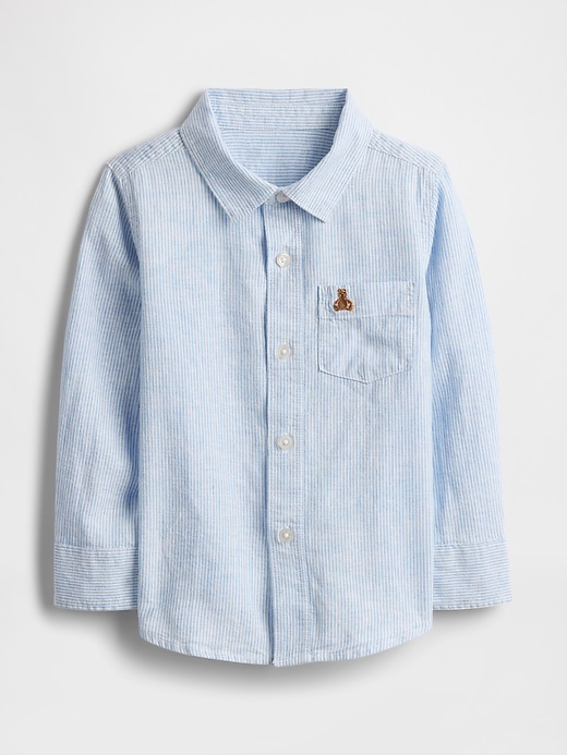 Image number 1 showing, babyGap Linen-Blend Shirt