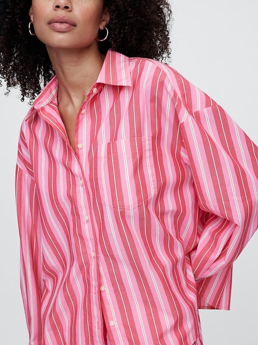 Image number 4 showing, Oversized Shirt in Poplin