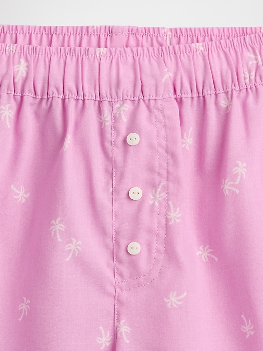 Image number 3 showing, Kids Pull-On Poplin PJ Shorts