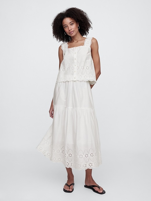 Eyelet Apron Top
