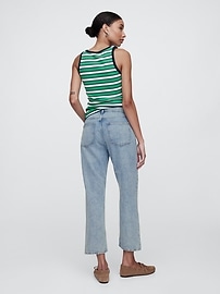 Mid Rise Relaxed Straight Jeans