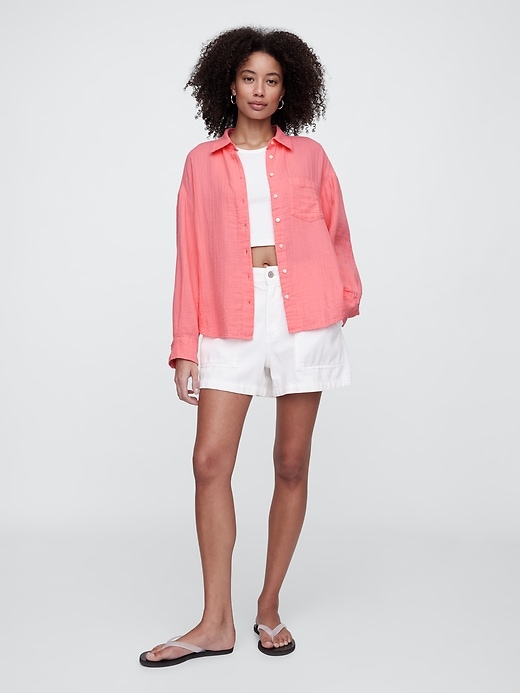 Image number 3 showing, Gauze Big Shirt