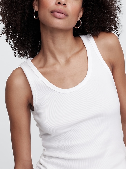 Image number 4 showing, Ribbed Scoopneck Tank Top