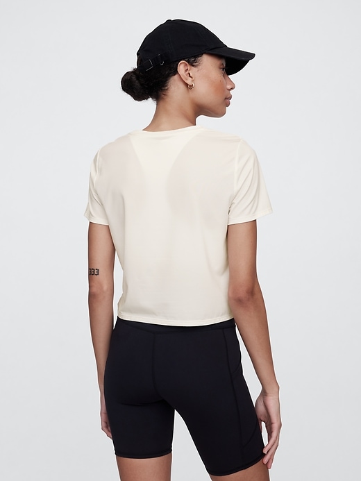 Image number 2 showing, GapFit Brushed Jersey Cropped T-Shirt