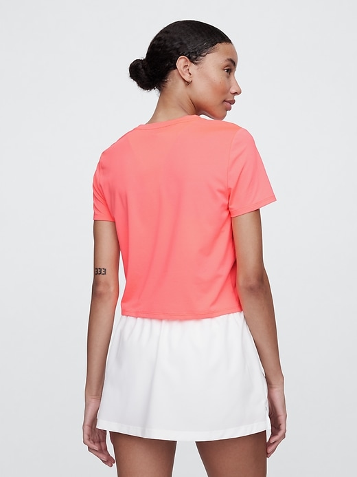Image number 2 showing, GapFit Brushed Jersey Cropped T-Shirt