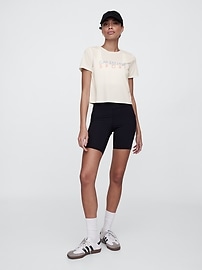 GapFit Brushed Jersey Cropped T-Shirt