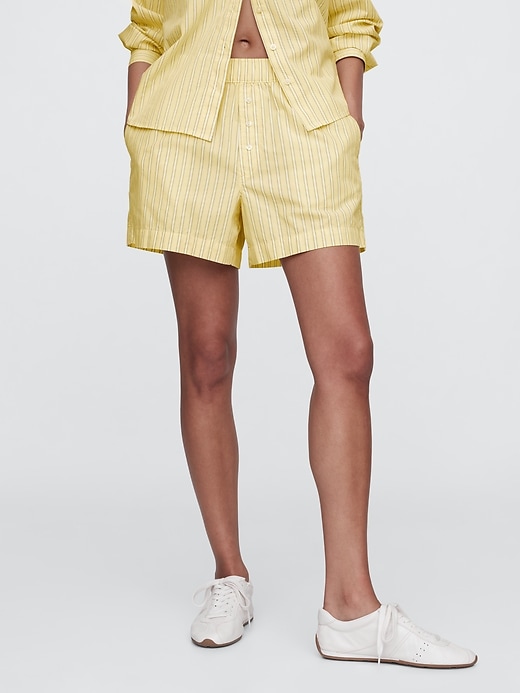 Image number 2 showing, Relaxed Pull-On Poplin Shorts