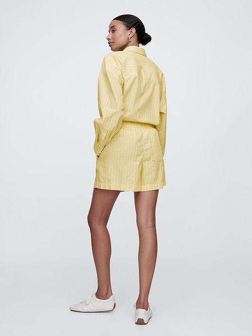Image number 4 showing, Relaxed Pull-On Poplin Shorts