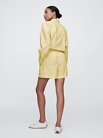 Relaxed Pull-On Poplin Shorts