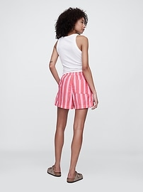 Relaxed Pull-On Poplin Shorts