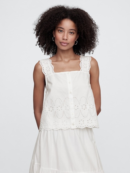 Eyelet Apron Top