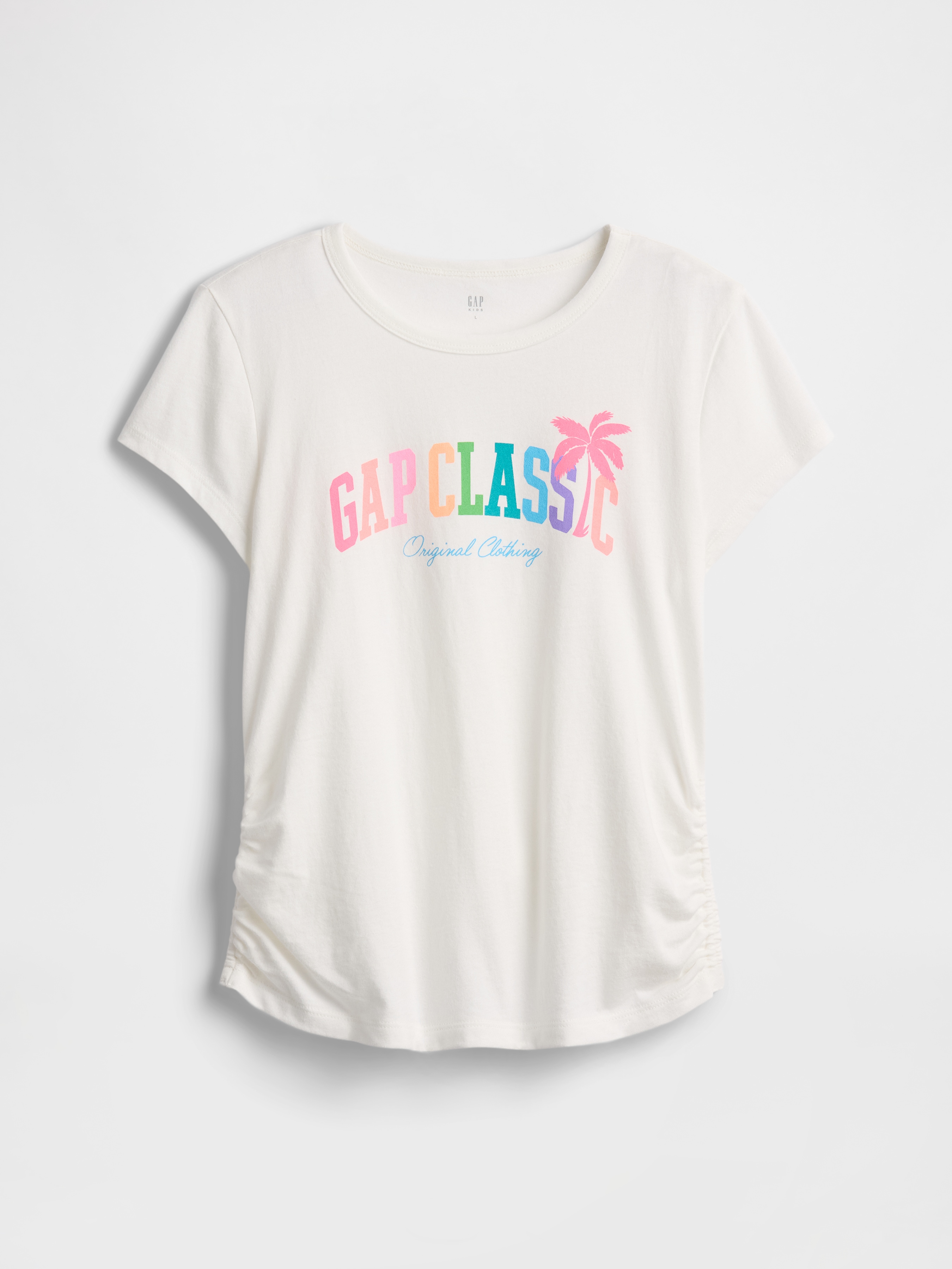 Kids Ruched Gap Logo T-Shirt