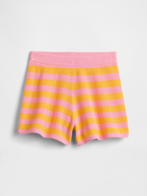 Kids Relaxed Pull-On Stripe Sweater Shorts