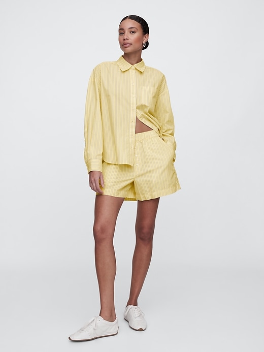 Image number 1 showing, Relaxed Pull-On Poplin Shorts