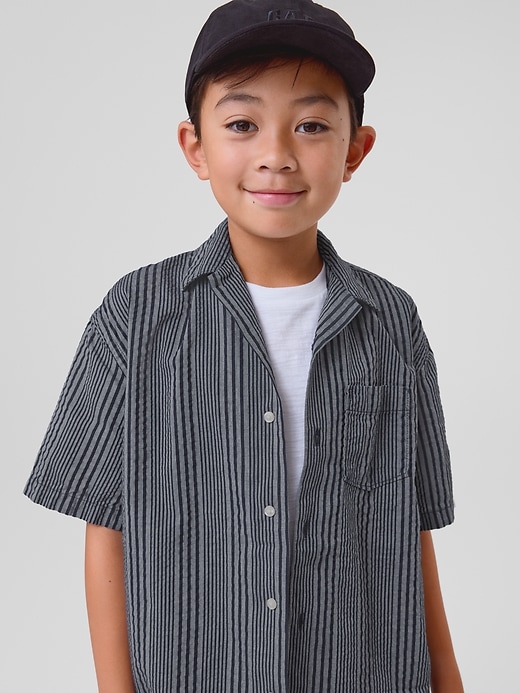 Image number 2 showing, Kids Relaxed Linen-Blend Vacay Shirt