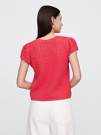 Mixed-Stitch Sweater Top