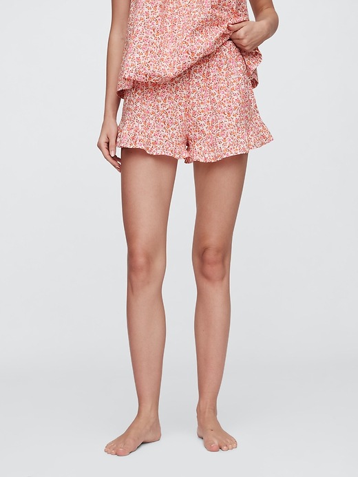 Poplin Ruffle PJ Shorts