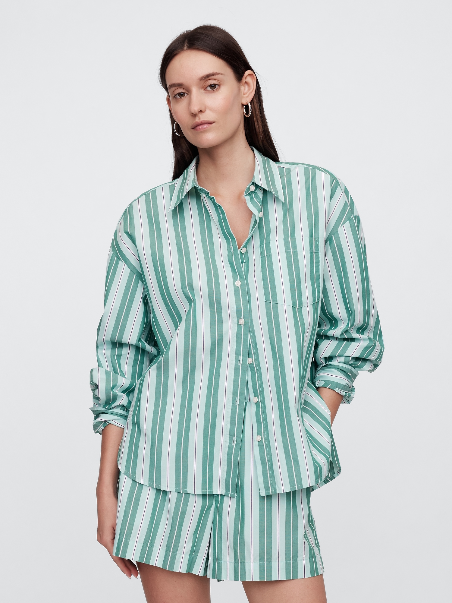 Oversized Shirt in Poplin