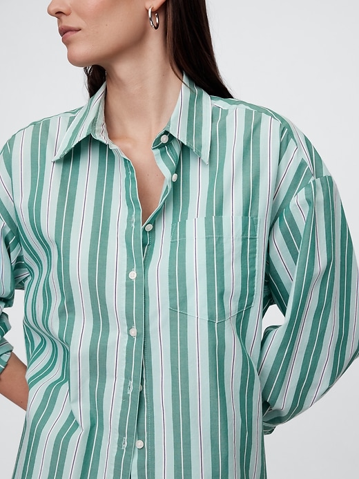 Image number 4 showing, Oversized Shirt in Poplin