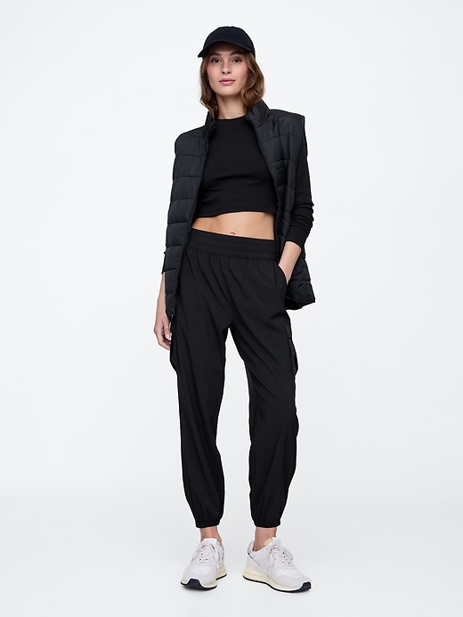 Image number 1 showing, GapFit Runaround Crop Cargo Joggers