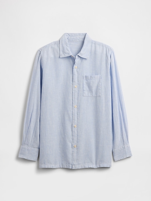 Image number 1 showing, Kids Linen-Blend Shirt
