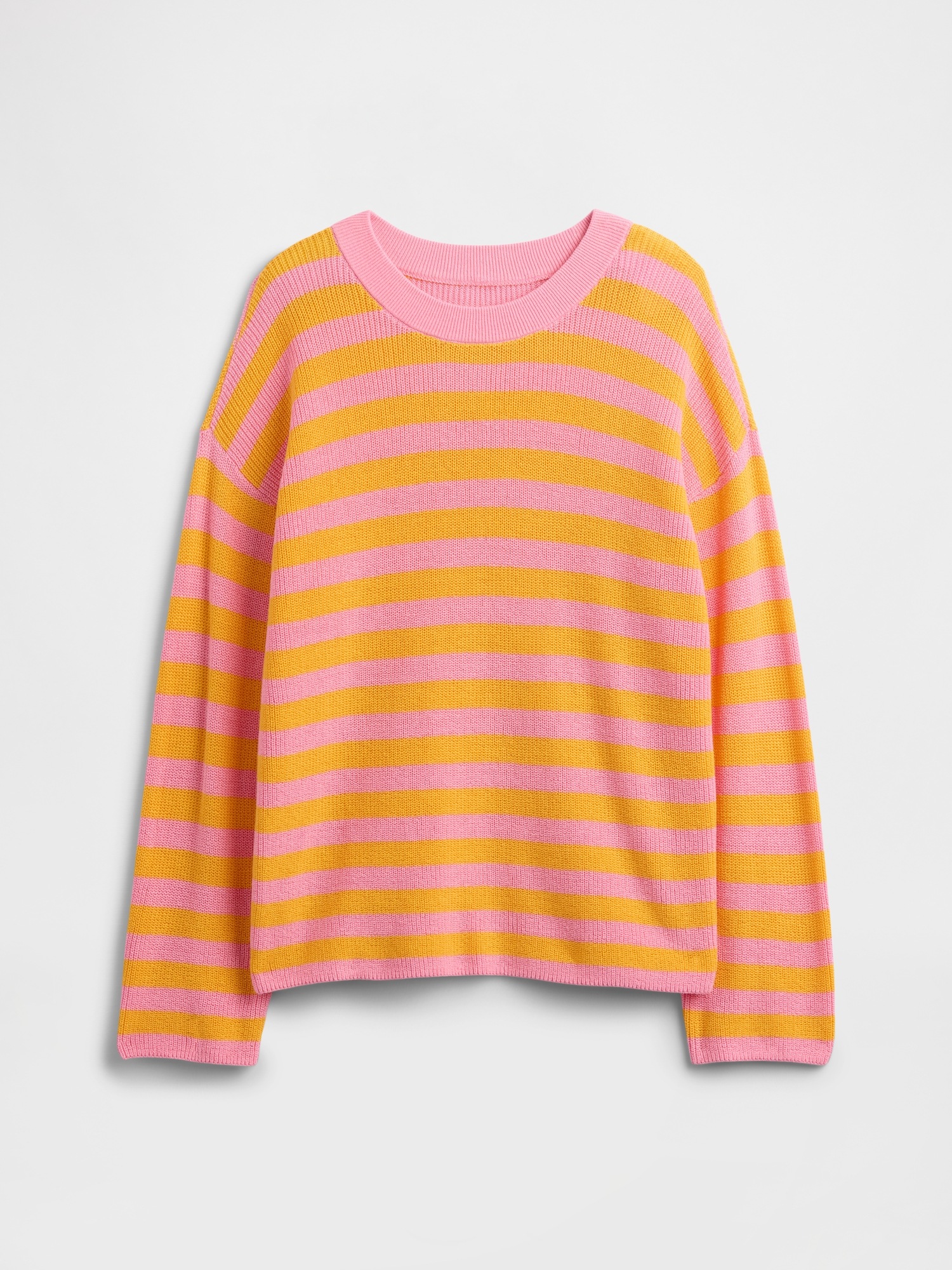 Oversized Stripe Crewneck Sweater