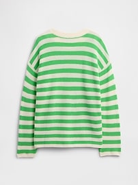 Oversized Stripe Crewneck Sweater