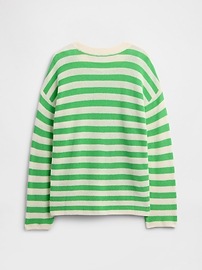 Oversized Stripe Crewneck Sweater