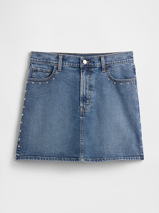 Image number 5 showing, Studded Denim Mini Skirt