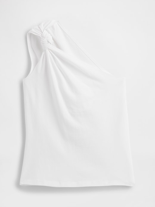 Image number 5 showing, One-Shoulder Stretch-Jersey Tank Top