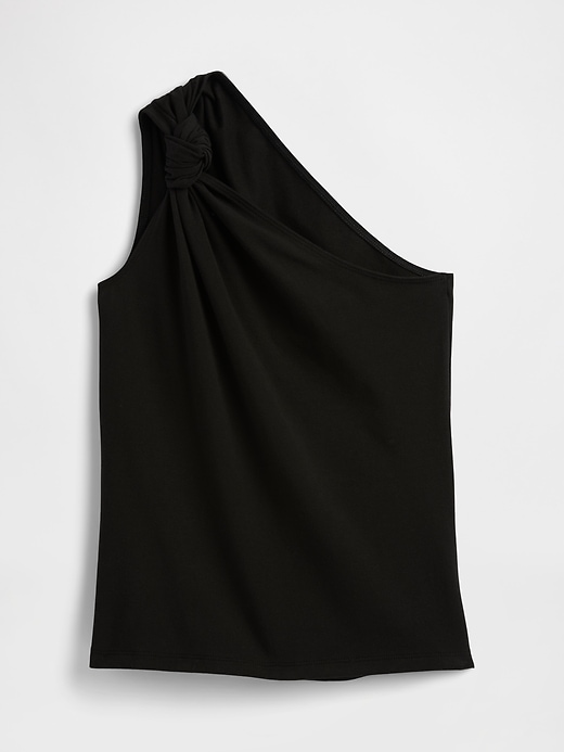 Image number 5 showing, One-Shoulder Stretch-Jersey Tank Top