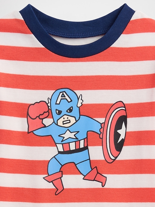 Image number 3 showing, babyGap &#124 Marvel Captain America 100% Organic Cotton PJ Set