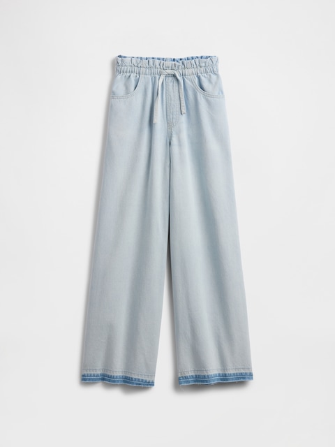 Kids High Rise Pull-On Baggy Jeans