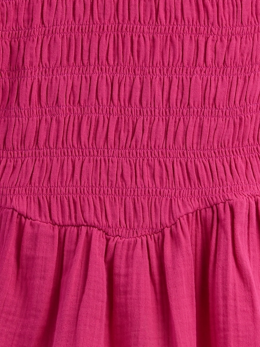 Image number 3 showing, Kids Smocked Gauze Peplum Top